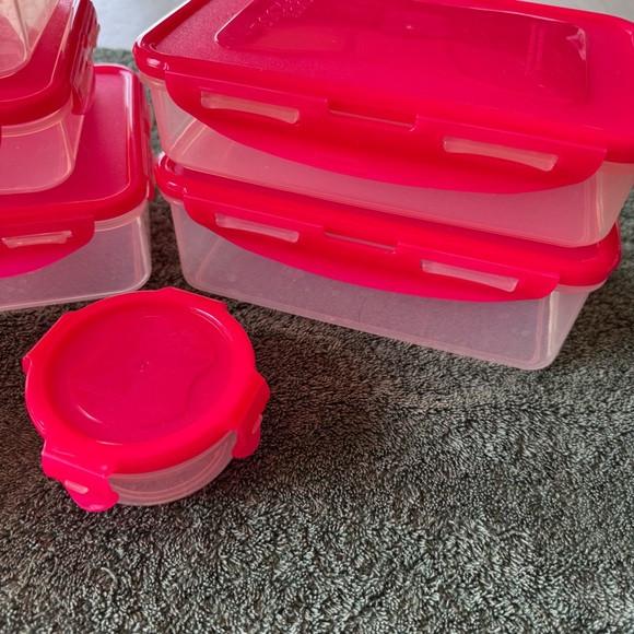 Lock & Lock Pink Food Storage Container Set of 11 - Picture 5 of 14
